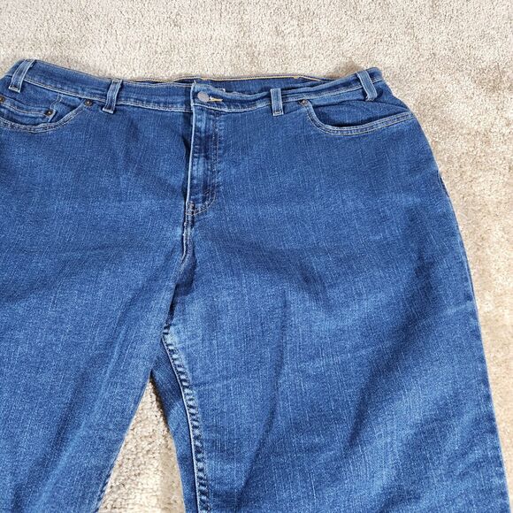 Levis 505 Jeans Mens 42 Regular Fit Dark Wash Denim 100% Cotton Comfort 42x30 - Picture 2 of 7